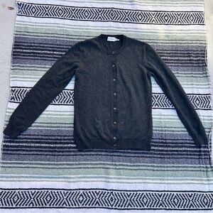 Moncler gray crew neck cardigan size S